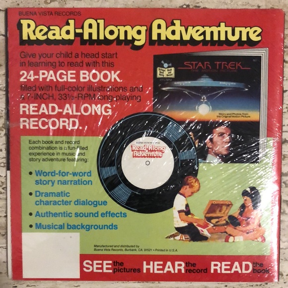 Chuck Riley Star Trek The Motion Picture 7" 33 1/3 '83 *Original Seal Unopened - Picture 3 of 3